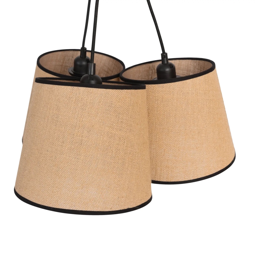Duolla - Lustra ar auklu ROSSA 3xE27/15W/230V d. 45 cm brūna/melna