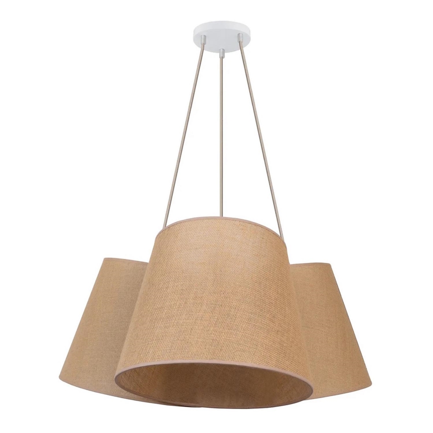 Duolla - Lustra ar auklu ROSSA 3xE27/15W/230V d. 75 cm brūna