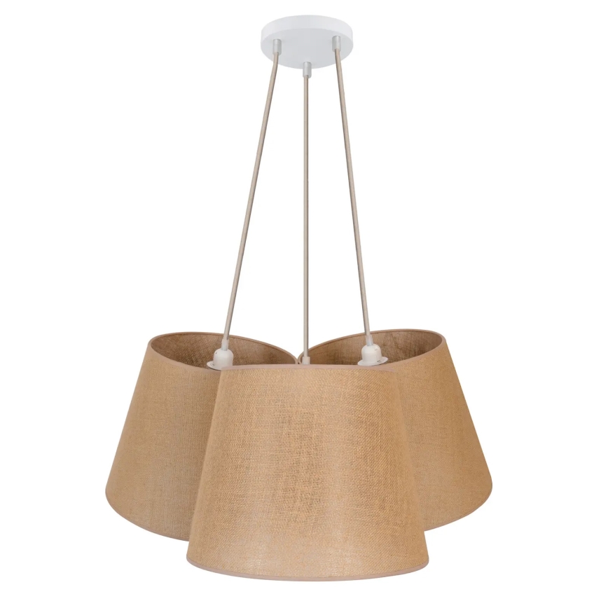 Duolla - Lustra ar auklu ROSSA 3xE27/15W/230V d. 75 cm brūna