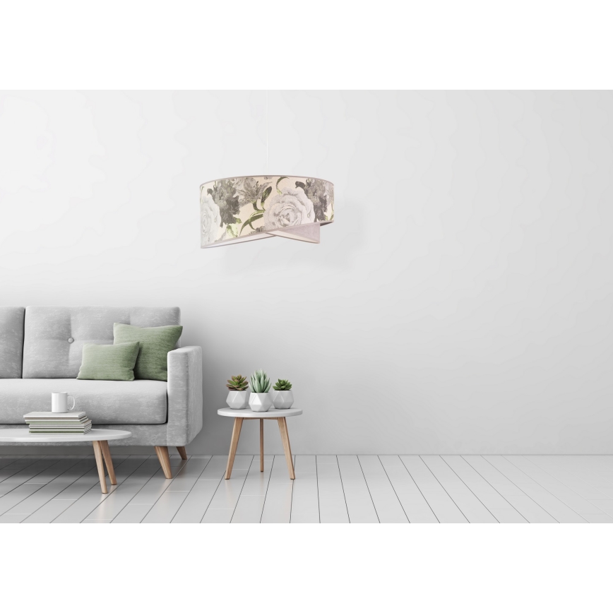 Duolla - Lustra ar auklu ROYAL 1xE27/40W/230V d. 50 cm pelēka