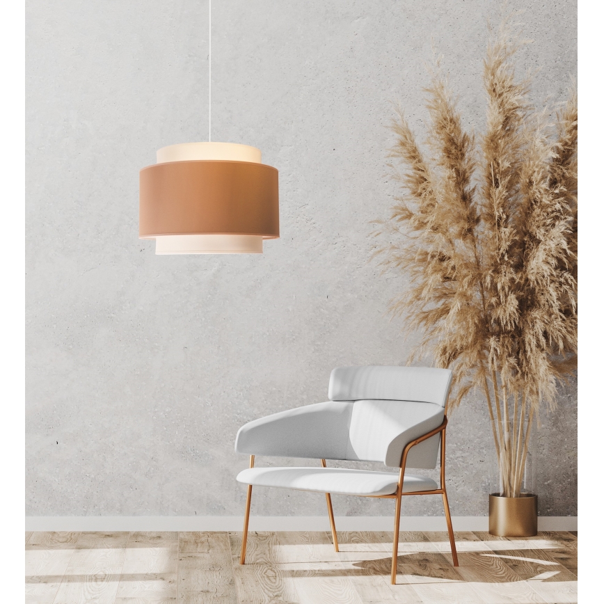 Duolla - Lustra ar auklu SOHO 1xE27/40W/230V d. 40 cm bēša/krēmkrāsa