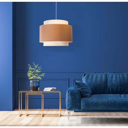 Duolla - Lustra ar auklu SOHO 1xE27/40W/230V d. 40 cm bēša/krēmkrāsa