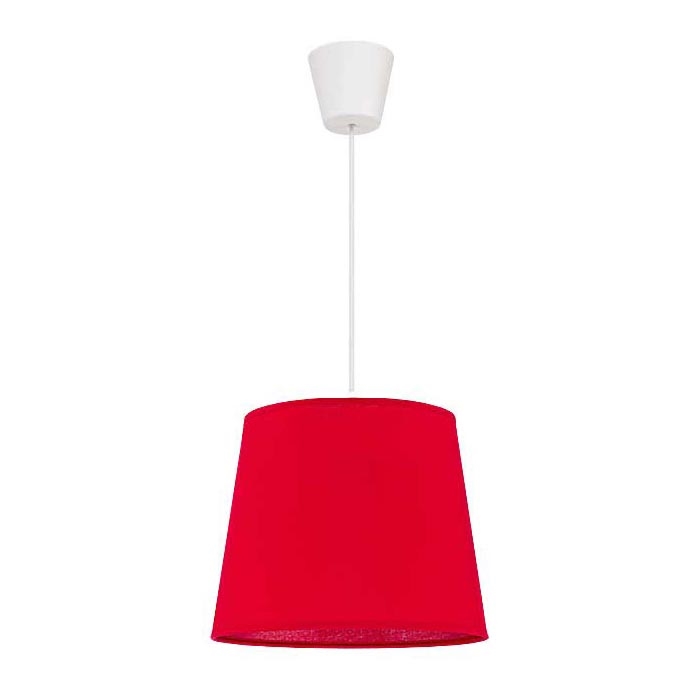 Duolla - Lustra ar auklu SOLO 1xE27/40W/230V d. 24 cm sarkana