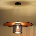 Duolla - Lustra ar auklu TOKYO SHINY 1xE27/15W/230V d. 50 cm melna/varš