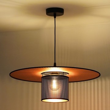 Duolla - Lustra ar auklu TOKYO SHINY 1xE27/15W/230V d. 50 cm melna/varš