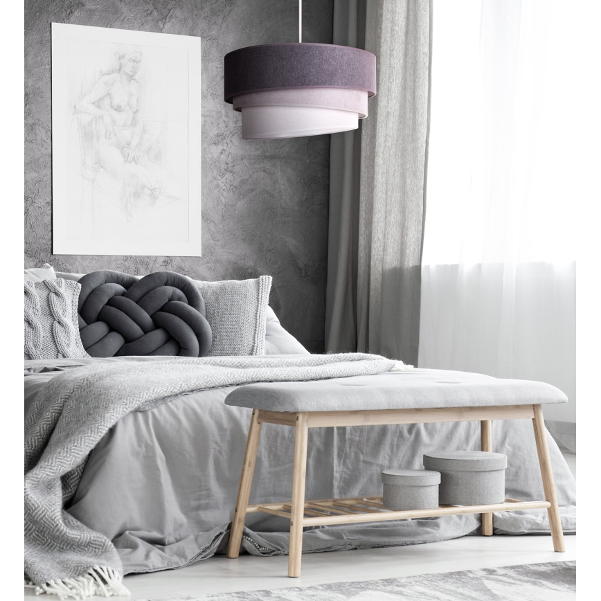 Duolla - Lustra ar auklu TRIO 1xE27/15W/230V d. 45 cm antracīta/pelēka/balta