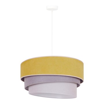Duolla - Lustra ar auklu TRIO 1xE27/15W/230V d. 45 cm dzeltena/pelēka/balta