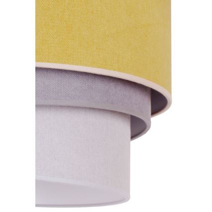 Duolla - Lustra ar auklu TRIO 1xE27/15W/230V d. 45 cm dzeltena/pelēka/balta