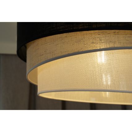 Duolla - Lustra ar auklu TRIO 1xE27/15W/230V d. 45 cm melna/pelēka/balta