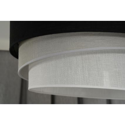 Duolla - Lustra ar auklu TRIO 1xE27/15W/230V d. 45 cm melna/pelēka/balta