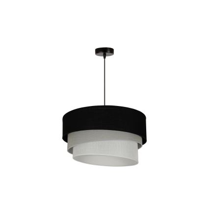 Duolla - Lustra ar auklu TRIO 1xE27/15W/230V d. 45 cm melna/pelēka/balta