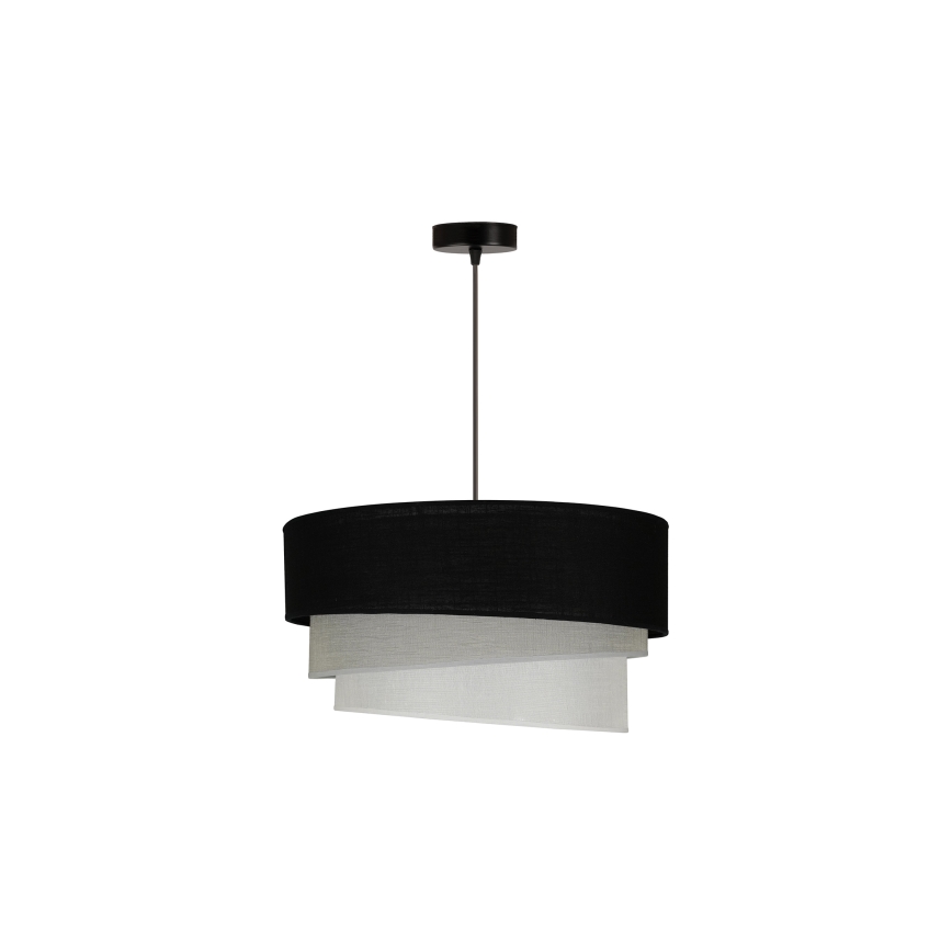 Duolla - Lustra ar auklu TRIO 1xE27/15W/230V d. 45 cm melna/pelēka/balta