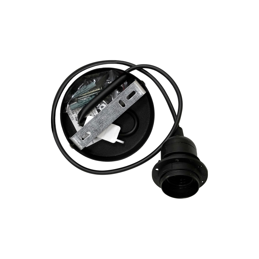 Duolla - Lustra ar auklu TRIO 1xE27/15W/230V d. 45 cm melna/pelēka/balta