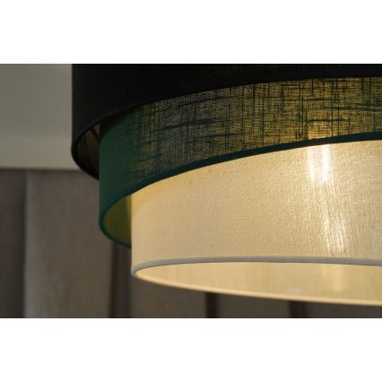 Duolla - Lustra ar auklu TRIO 1xE27/15W/230V d. 45 cm melna/zaļa/balta