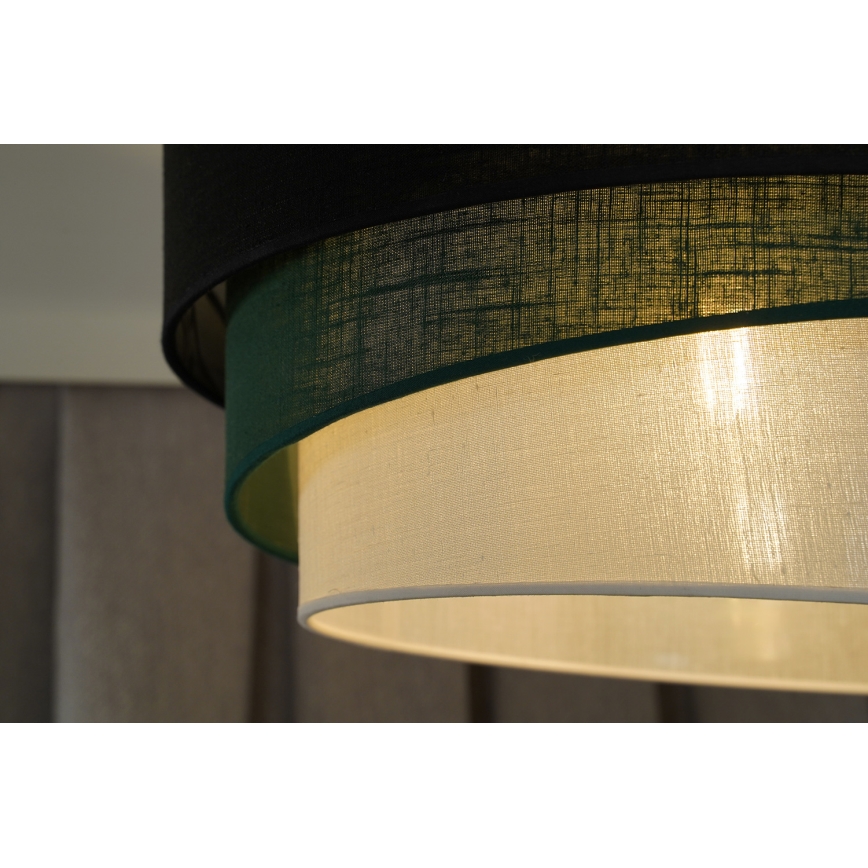 Duolla - Lustra ar auklu TRIO 1xE27/15W/230V d. 45 cm melna/zaļa/balta