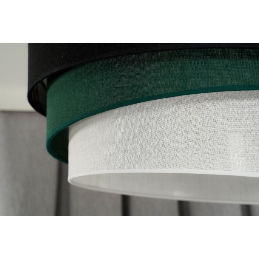 Duolla - Lustra ar auklu TRIO 1xE27/15W/230V d. 45 cm melna/zaļa/balta