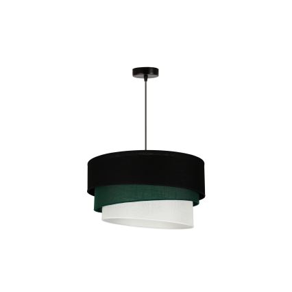 Duolla - Lustra ar auklu TRIO 1xE27/15W/230V d. 45 cm melna/zaļa/balta