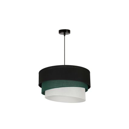 Duolla - Lustra ar auklu TRIO 1xE27/15W/230V d. 45 cm melna/zaļa/balta