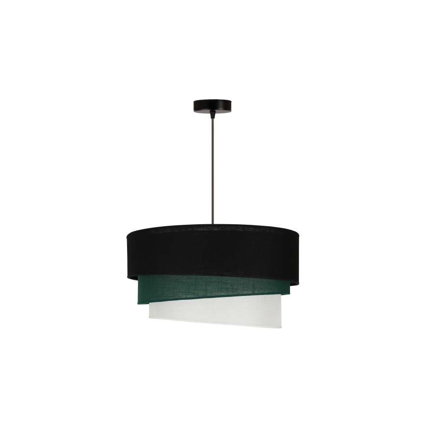 Duolla - Lustra ar auklu TRIO 1xE27/15W/230V d. 45 cm melna/zaļa/balta