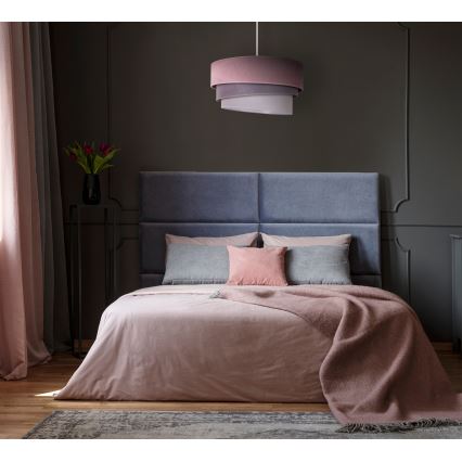 Duolla - Lustra ar auklu TRIO 1xE27/15W/230V d. 45 cm rozā/pelēka/balta