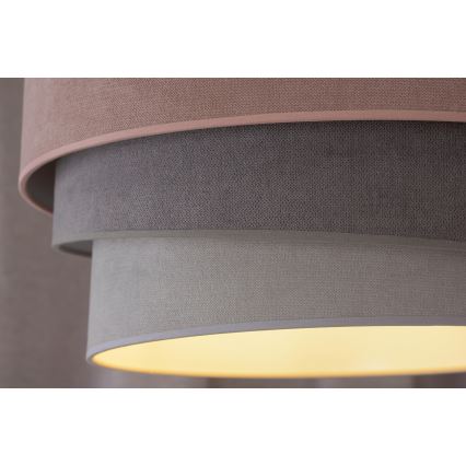 Duolla - Lustra ar auklu TRIO 1xE27/15W/230V d. 45 cm rozā/pelēka/balta