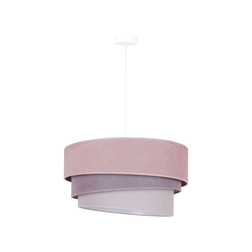 Duolla - Lustra ar auklu TRIO 1xE27/15W/230V d. 45 cm rozā/pelēka/balta