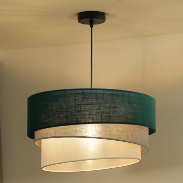 Duolla - Lustra ar auklu TRIO 1xE27/15W/230V d. 45 cm zaļa/pelēka/balta