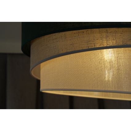 Duolla - Lustra ar auklu TRIO 1xE27/15W/230V d. 45 cm zaļa/pelēka/balta