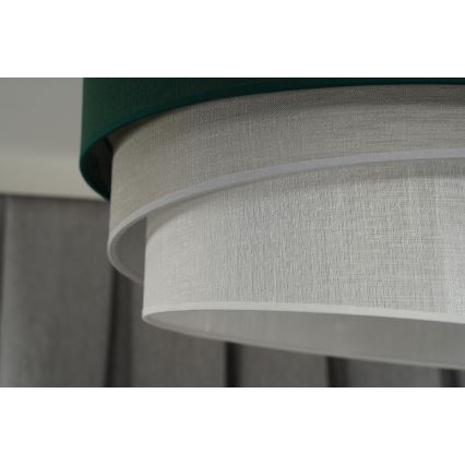 Duolla - Lustra ar auklu TRIO 1xE27/15W/230V d. 45 cm zaļa/pelēka/balta