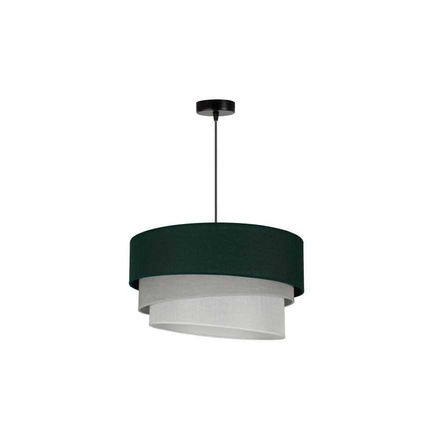 Duolla - Lustra ar auklu TRIO 1xE27/15W/230V d. 45 cm zaļa/pelēka/balta