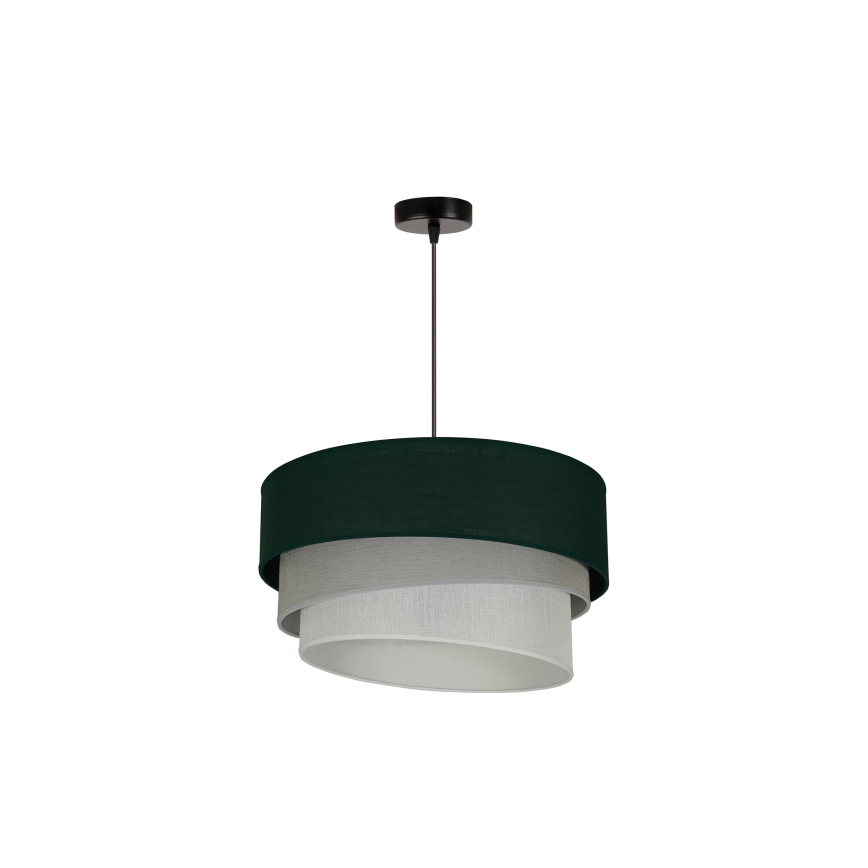 Duolla - Lustra ar auklu TRIO 1xE27/15W/230V d. 45 cm zaļa/pelēka/balta
