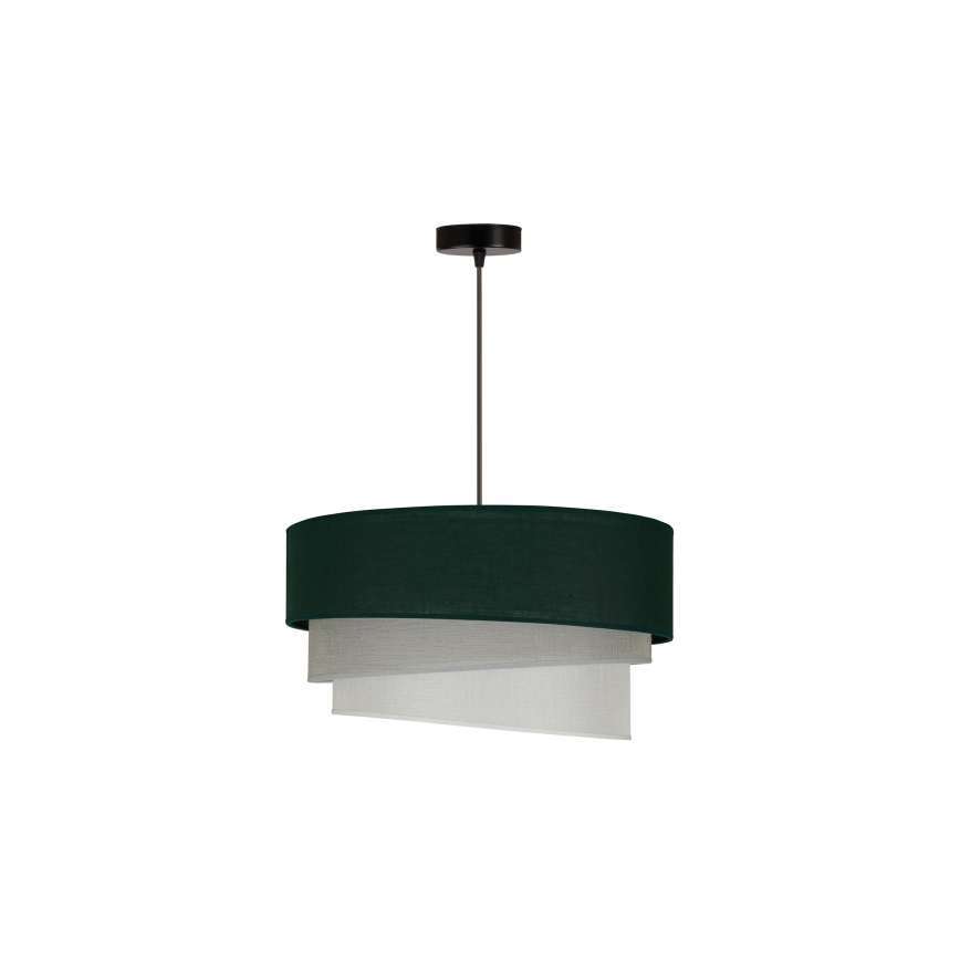 Duolla - Lustra ar auklu TRIO 1xE27/15W/230V d. 45 cm zaļa/pelēka/balta