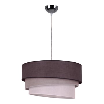 Duolla - Lustra ar auklu TRIO 1xE27/40W/230V d. 45 cm antracīta/pelēka/balta