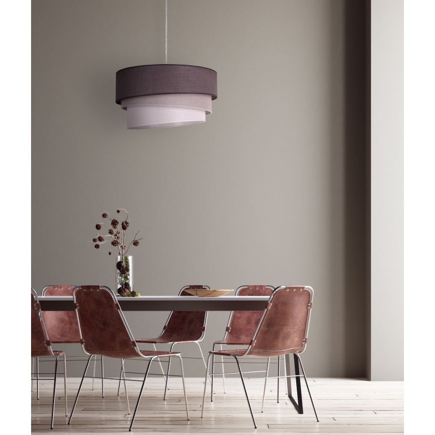 Duolla - Lustra ar auklu TRIO 1xE27/40W/230V d. 45 cm antracīta/pelēka/balta
