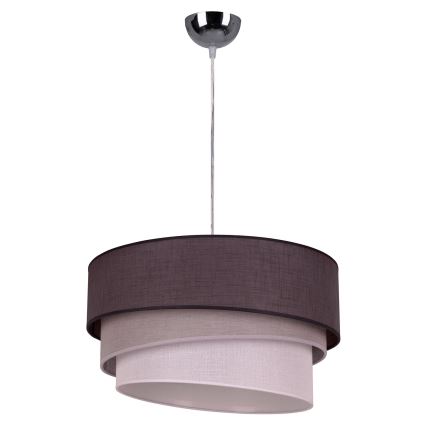 Duolla - Lustra ar auklu TRIO 1xE27/40W/230V d. 45 cm antracīta/pelēka/balta