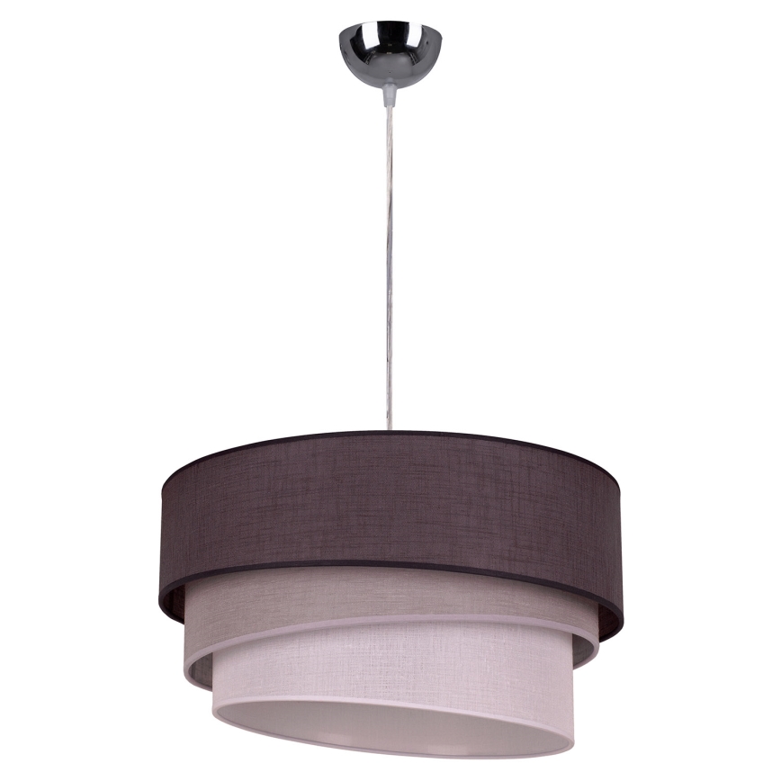 Duolla - Lustra ar auklu TRIO 1xE27/40W/230V d. 45 cm antracīta/pelēka/balta