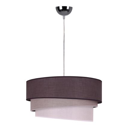 Duolla - Lustra ar auklu TRIO 1xE27/40W/230V d. 45 cm antracīta/pelēka/balta