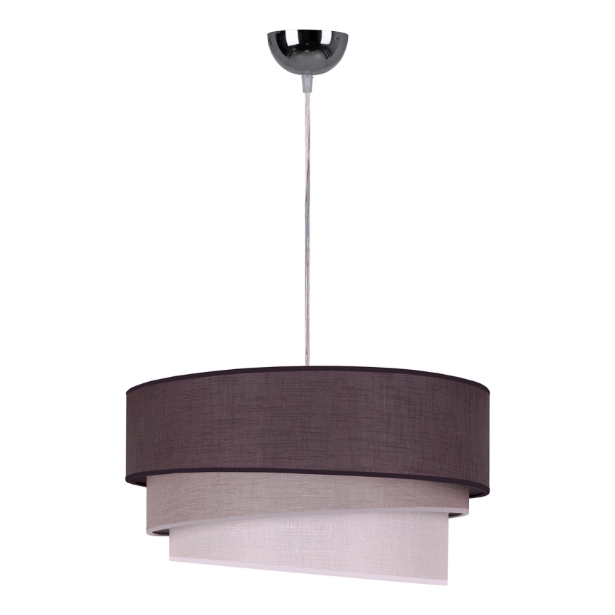 Duolla - Lustra ar auklu TRIO 1xE27/40W/230V d. 45 cm antracīta/pelēka/balta