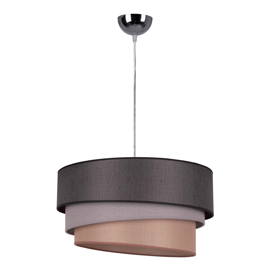 Duolla - Lustra ar auklu TRIO 1xE27/40W/230V d. 45 cm antracīta/pelēka/brūna