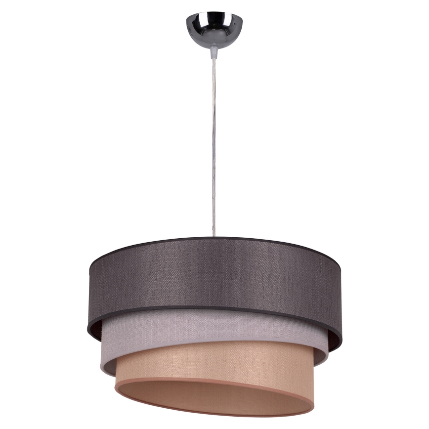 Duolla - Lustra ar auklu TRIO 1xE27/40W/230V d. 45 cm antracīta/pelēka/brūna