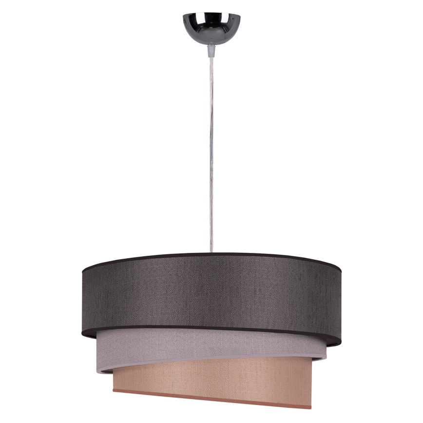 Duolla - Lustra ar auklu TRIO 1xE27/40W/230V d. 45 cm antracīta/pelēka/brūna