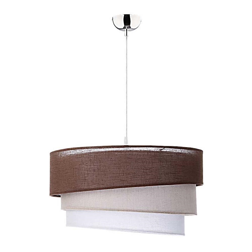 Duolla - Lustra ar auklu TRIO 1xE27/40W/230V d. 45 cm brūna/bēša/balta