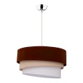 Duolla - Lustra ar auklu TRIO 1xE27/40W/230V d. 45 cm brūna/bēša/balta