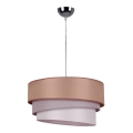 Duolla - Lustra ar auklu TRIO 1xE27/40W/230V d. 45 cm brūna/pelēka/sudraba