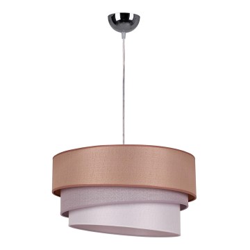 Duolla - Lustra ar auklu TRIO 1xE27/40W/230V d. 45 cm brūna/pelēka/sudraba