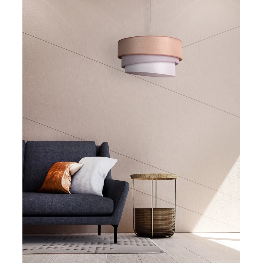 Duolla - Lustra ar auklu TRIO 1xE27/40W/230V d. 45 cm brūna/pelēka/sudraba