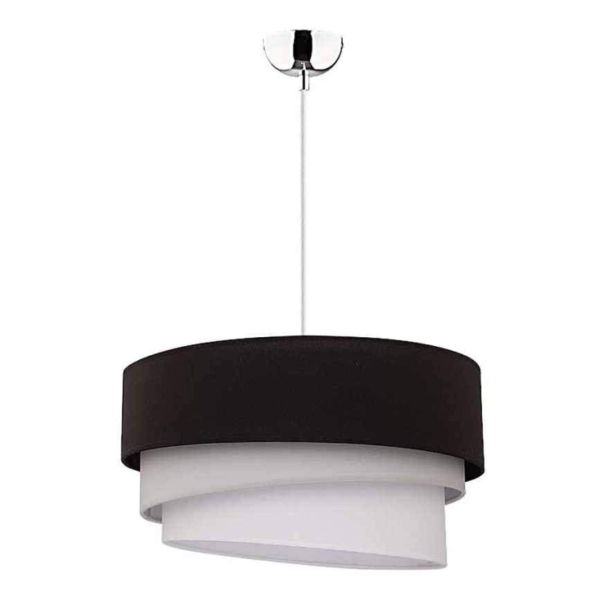 Duolla - Lustra ar auklu TRIO 1xE27/40W/230V d. 45 cm melna/pelēka/balta