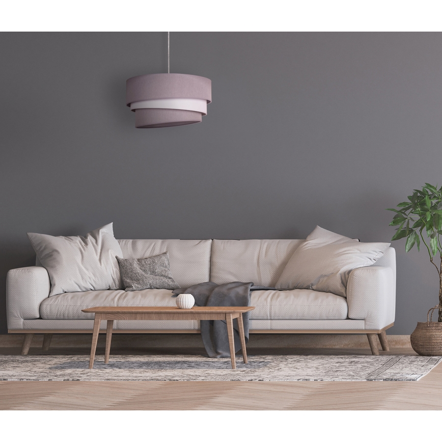 Duolla - Lustra ar auklu TRIO 1xE27/40W/230V d. 45 cm pelēka/balta
