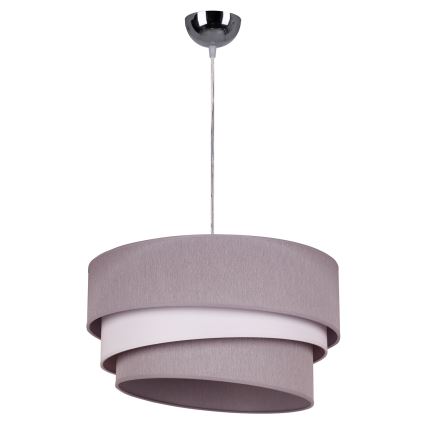 Duolla - Lustra ar auklu TRIO 1xE27/40W/230V d. 45 cm pelēka/balta