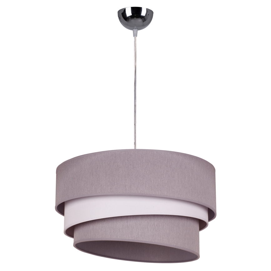 Duolla - Lustra ar auklu TRIO 1xE27/40W/230V d. 45 cm pelēka/balta